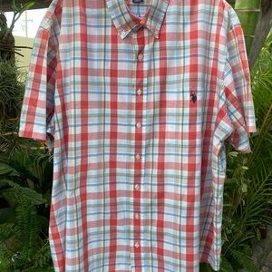 U.S. POLO Association New York Men’s 2X Plaid Buttoned Down Shirt